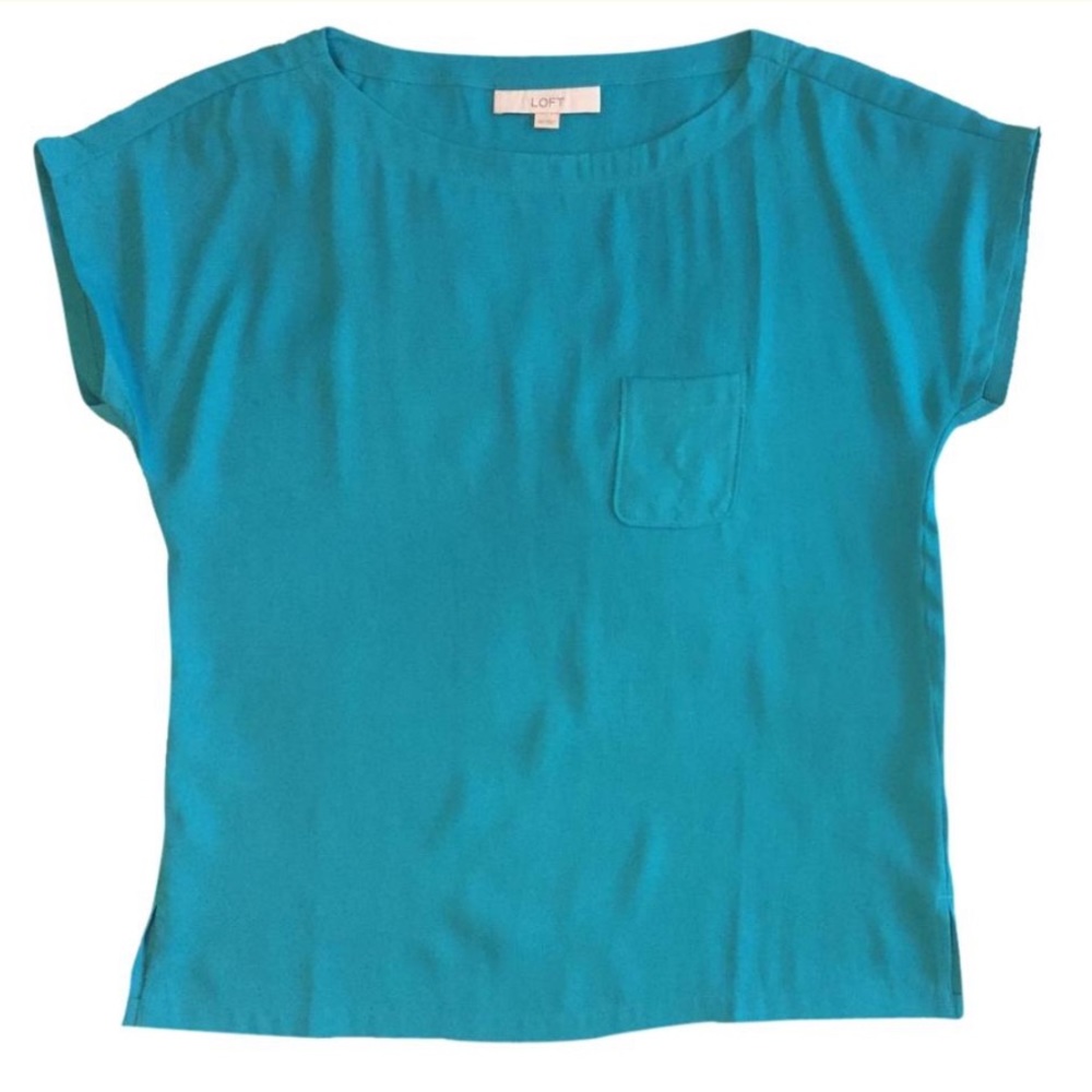 Teal Green Ann Taylor Loft Date Night Blouse